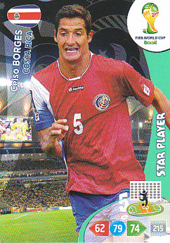 Celso Borges Costa Rica Panini 2014 World Cup Star Player #92